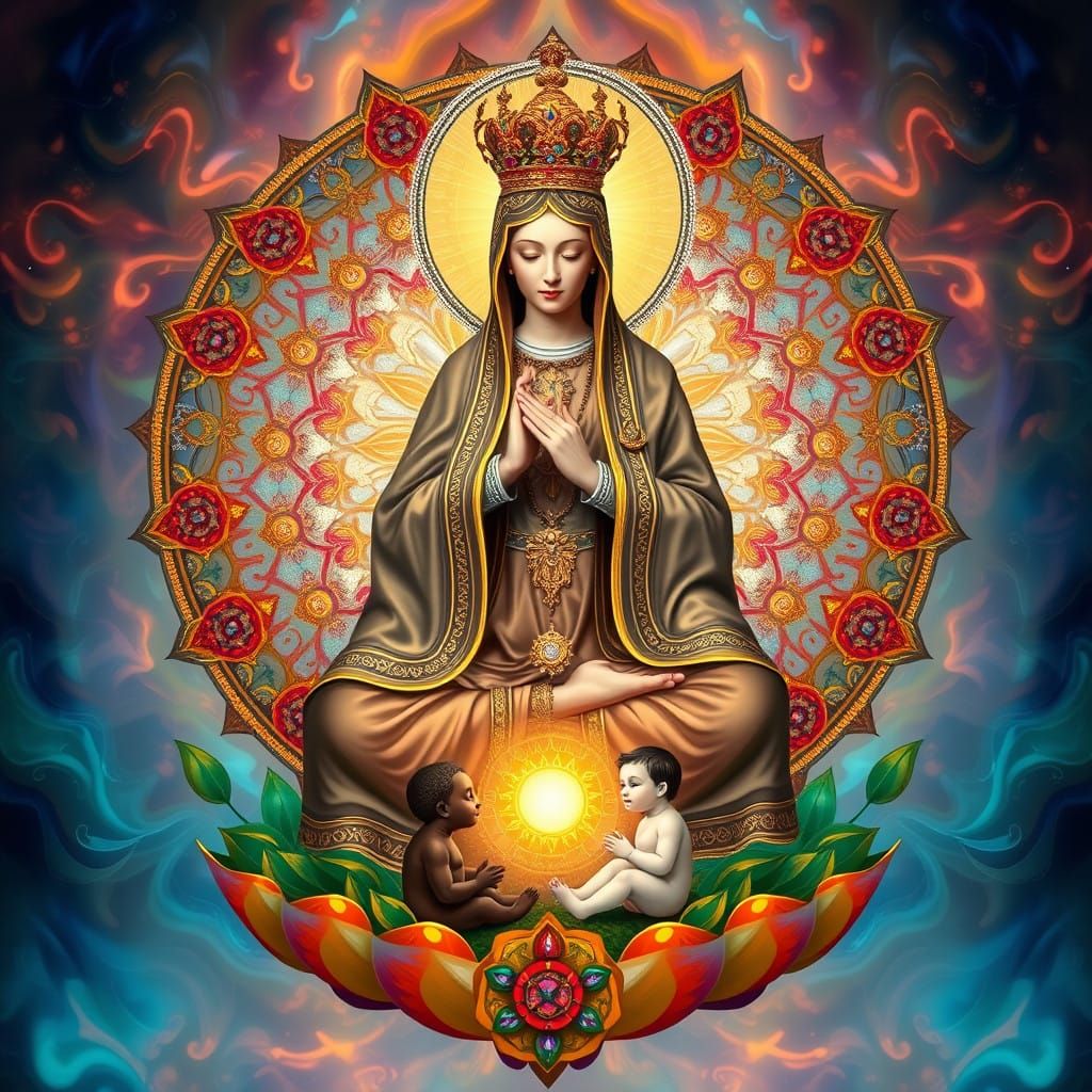 Ethereal Virgin Mary in Imperial Splendor