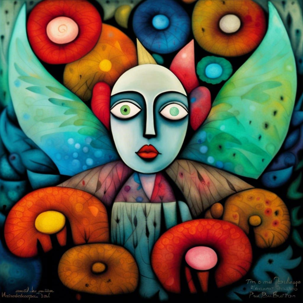 Dandelion Dreamscape: Winged Fairies in Surreal Grayscale