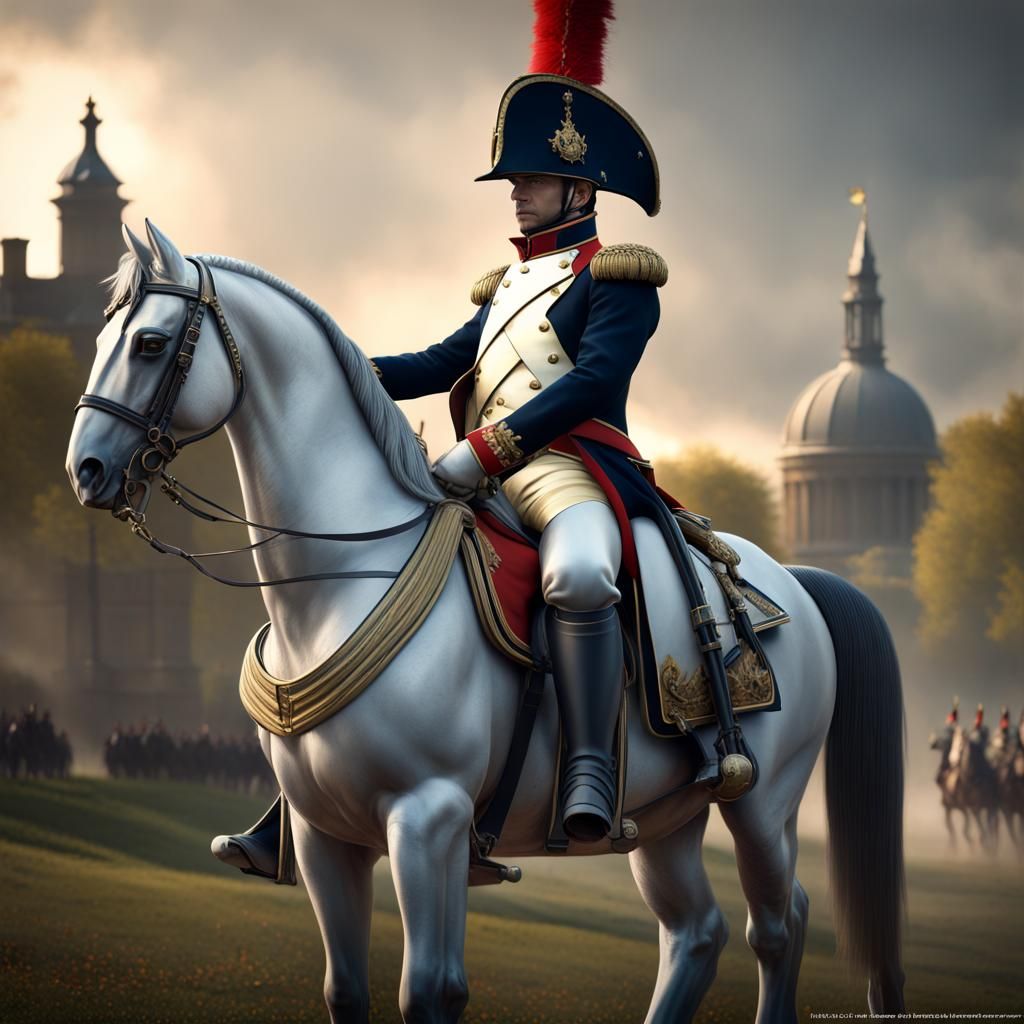 Imposing French Napoleonic Cuirassier in Detailed Matte Pain...