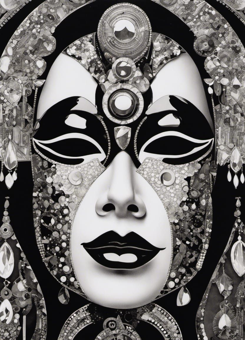 Dramatic Bohemian Masks in German Expressionist Style