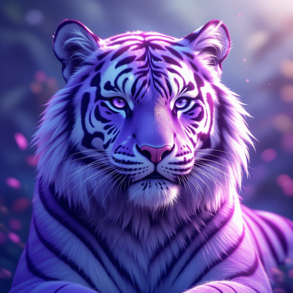 Opal Tiger with Amethyst Stripes