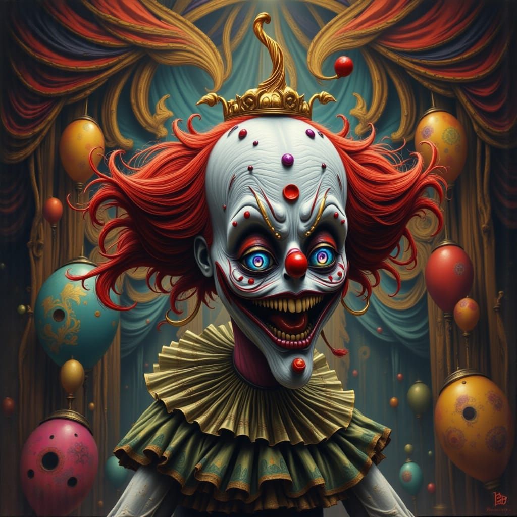Creepy Circus with Whimsical, Unsettling Elements