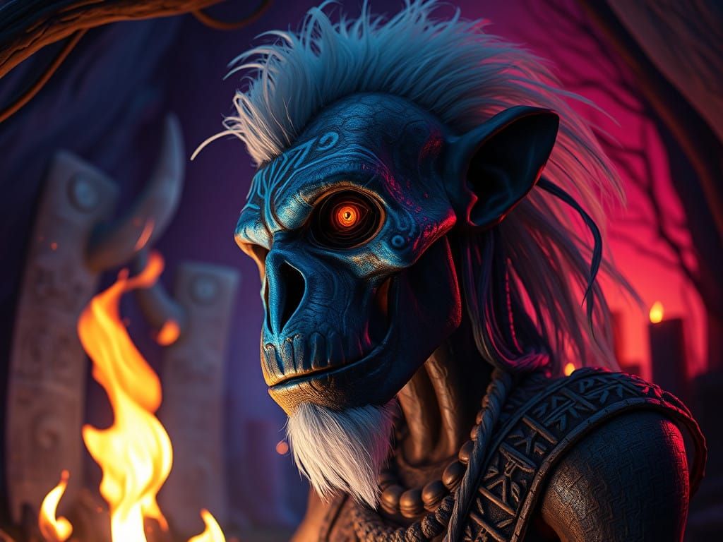 Ethereal Shaman Embarks on Ancient Journey