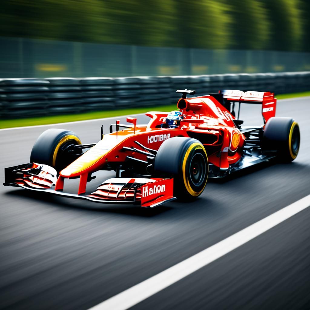 Formula One Race Car in Hyperrealism