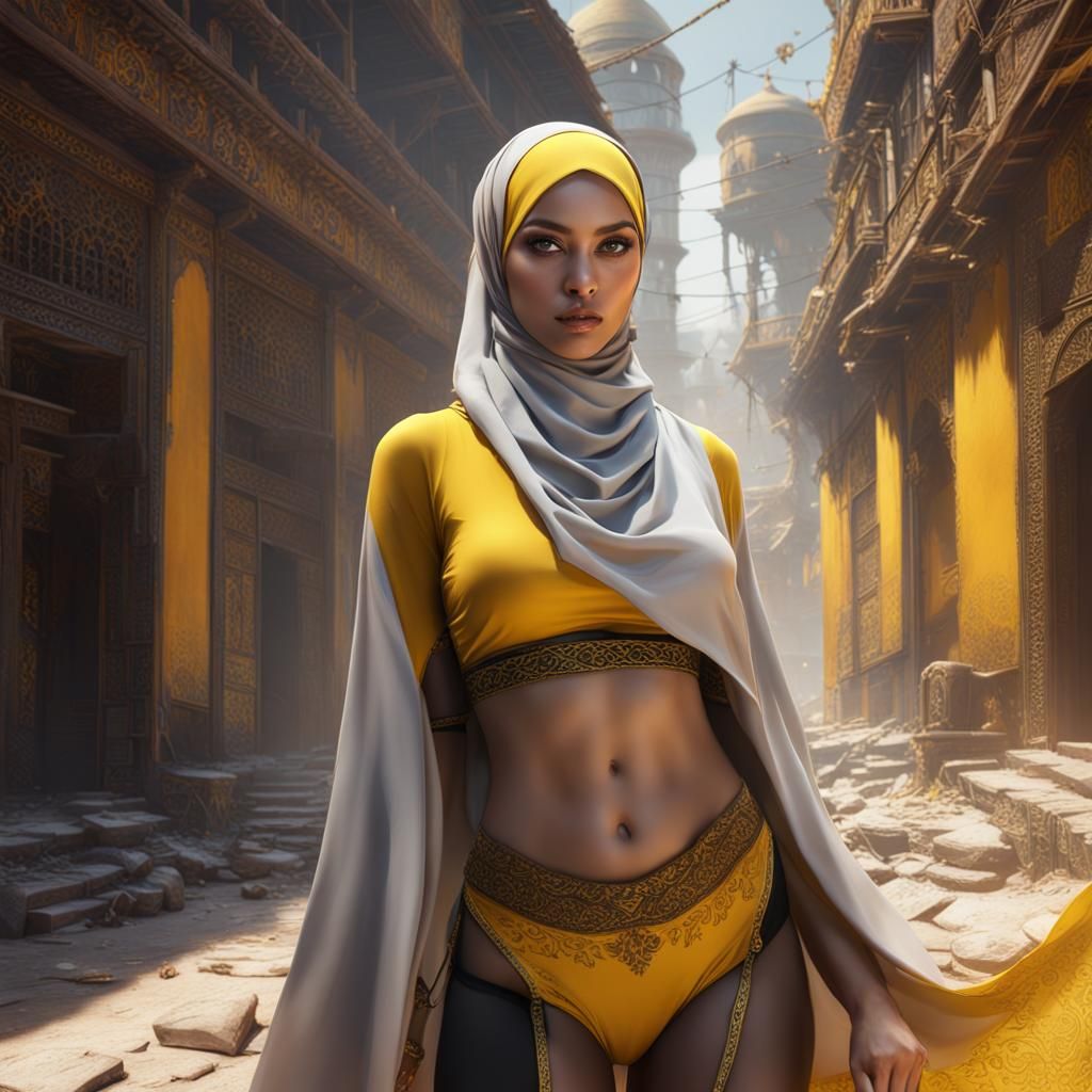 Woman in Hijab: Fantasy Concept Art