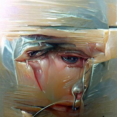 Suffering: Oil Painting Exploring Human Emotion