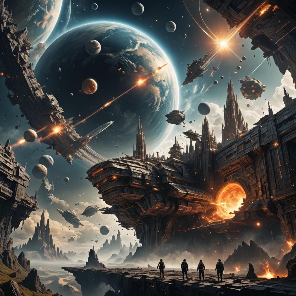 Epic Space Legends: A Digital Matte Painting