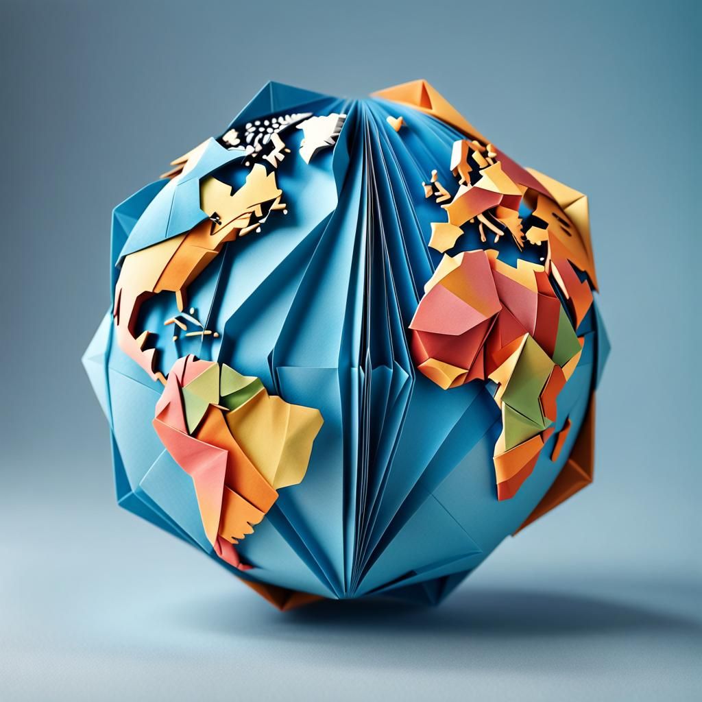 Origami Earth: A Papercraft Planet