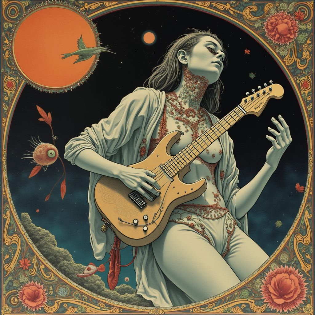 Psychedelic Album Art in Style of Roger Dean