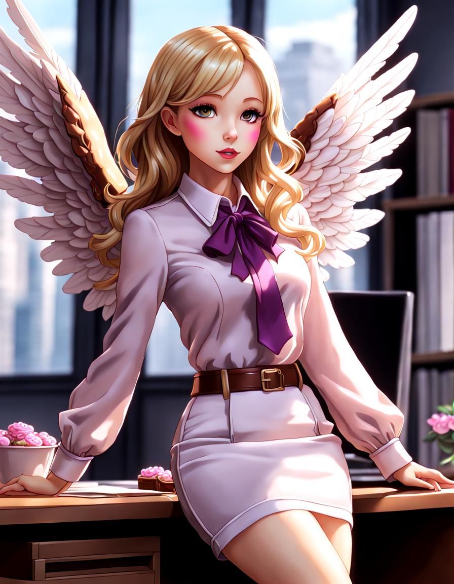 Fallen Angel in Office, Detailed Anime Art