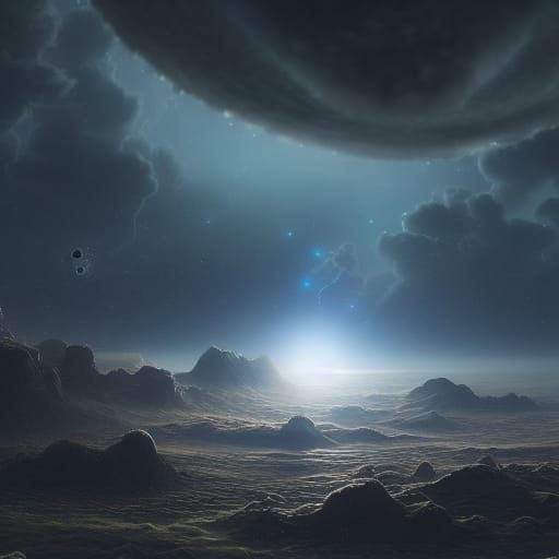 Small Planet in Space Fantasy Concept Art