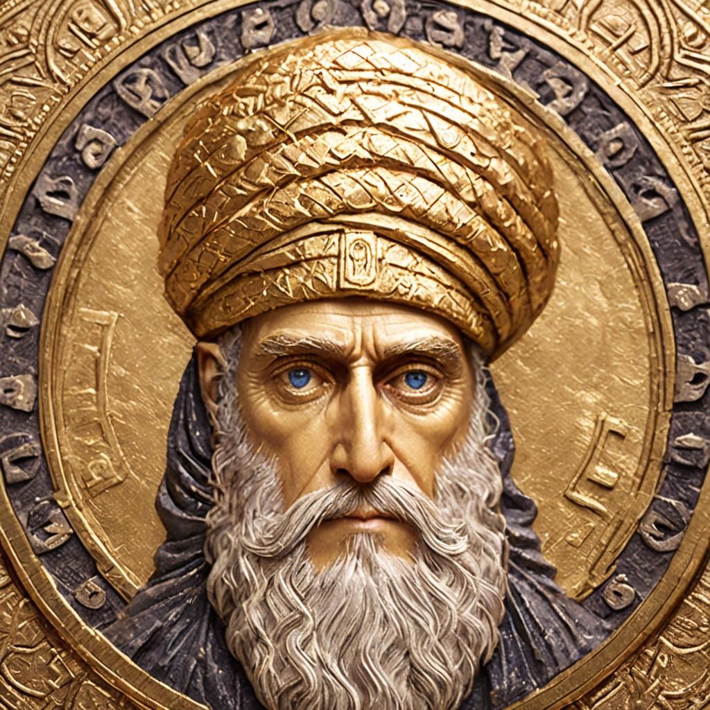 Caliph Gold Dinar Coin in Byzantine Style