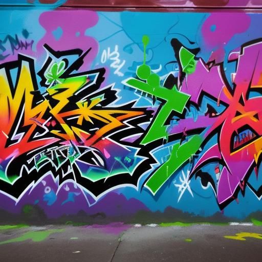 Street Art Marijuana Plants in Fauvist Style