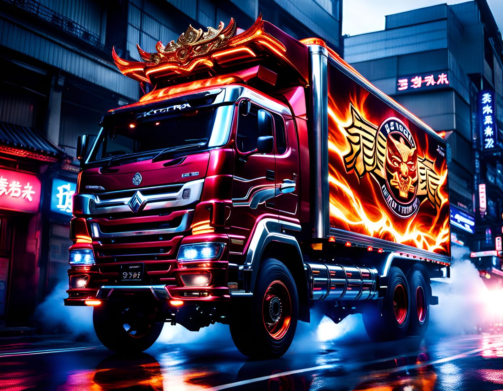 Extreme Dekotora Truck in 16K Resolution