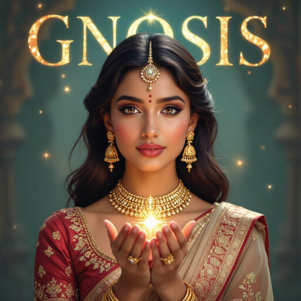 Blonde Woman as Indian Princess with Elephant