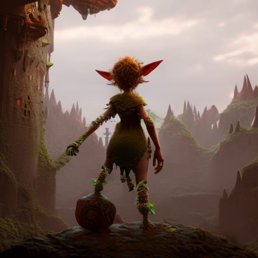 Goblin Girl: Detailed Matte Painting in Unreal Engine 5