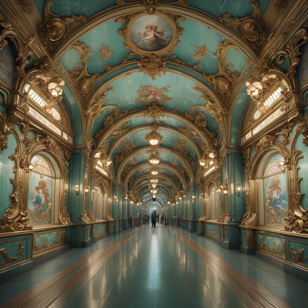 Rococo Subway Station in Art Nouveau Style