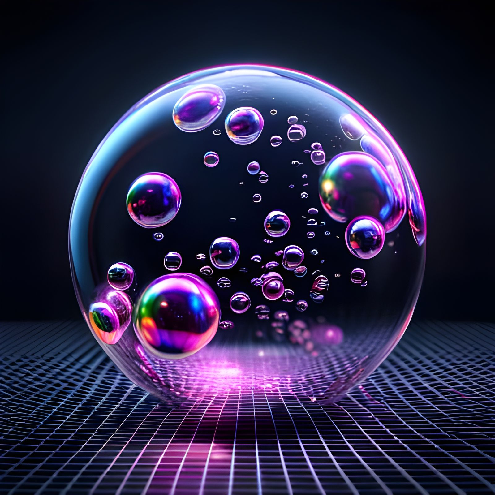 Hyperrealistic Bubbles Popping: Digital Art in 8K