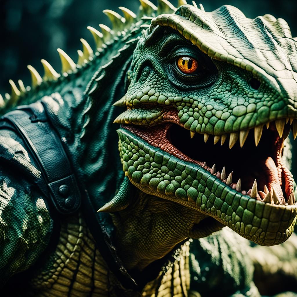 Cinematic Lizardman Film Still