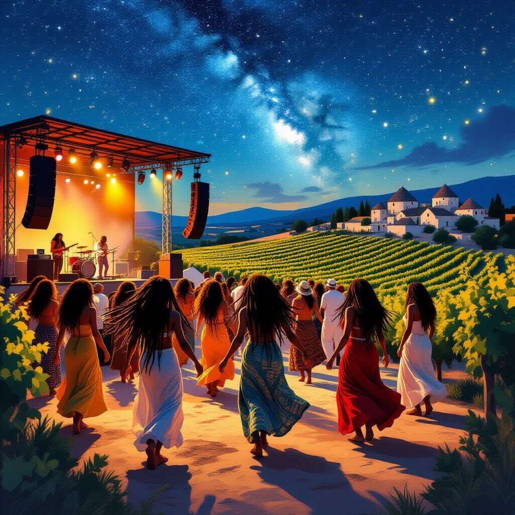 Reggae Festival in Puglia with Dancers and Trulli Houses