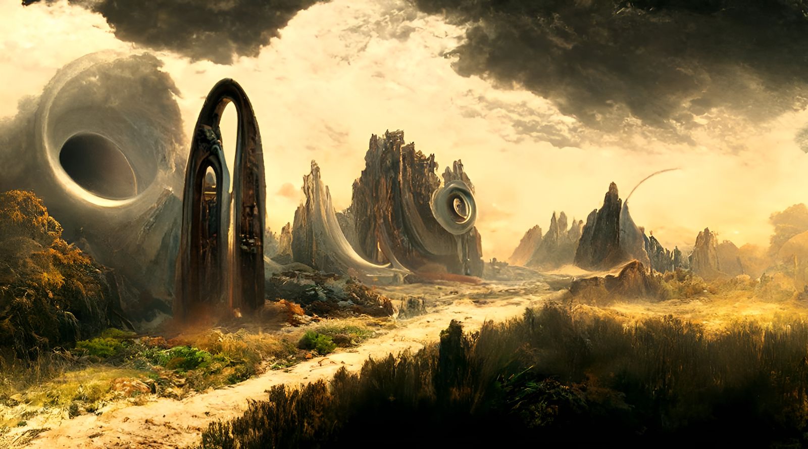 Stargate to Metallic Alien World