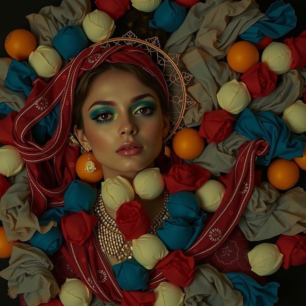 Divine Femininity Celestial Vision with Golden Halo