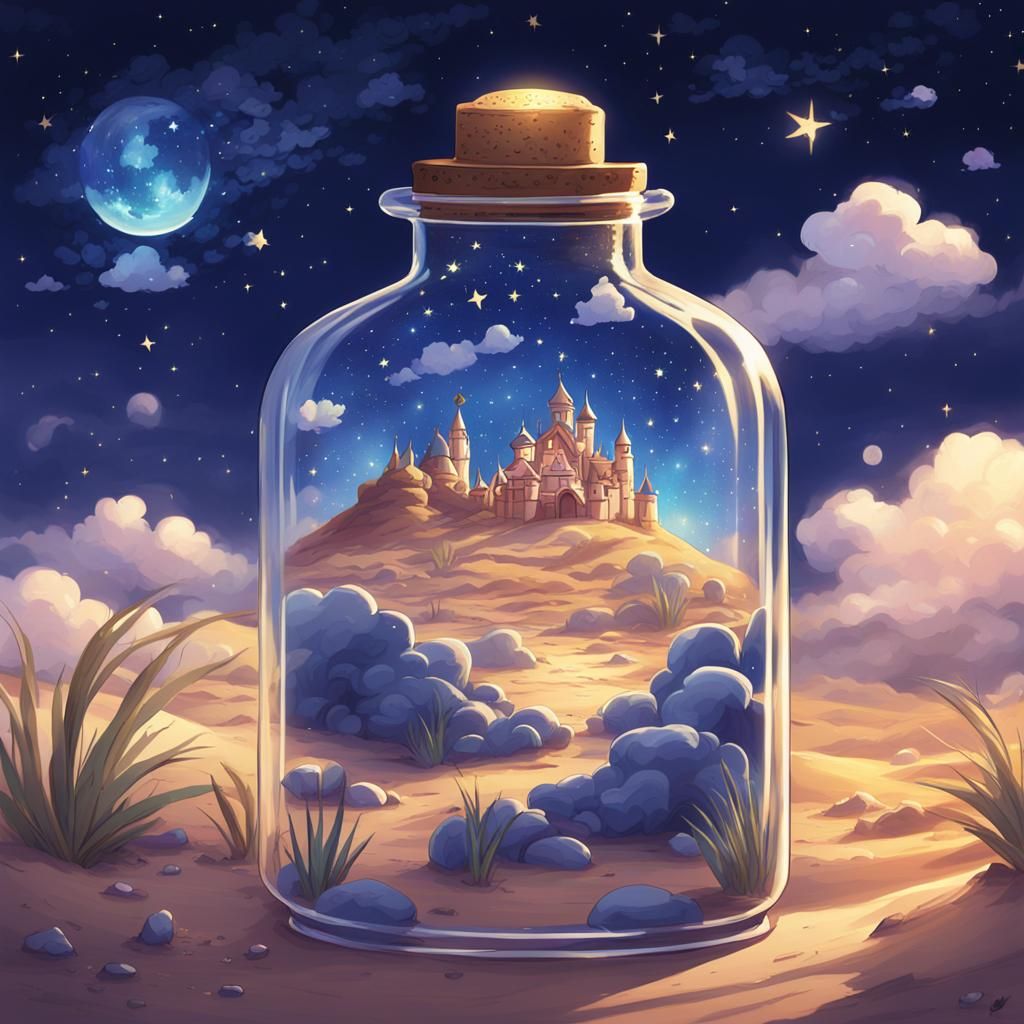 Night Desert Sky in a Bottle, Disney Style