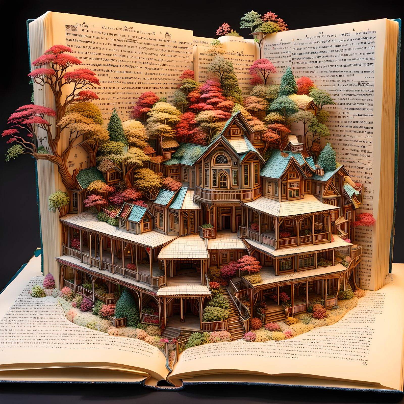 Painted Book Sculpture