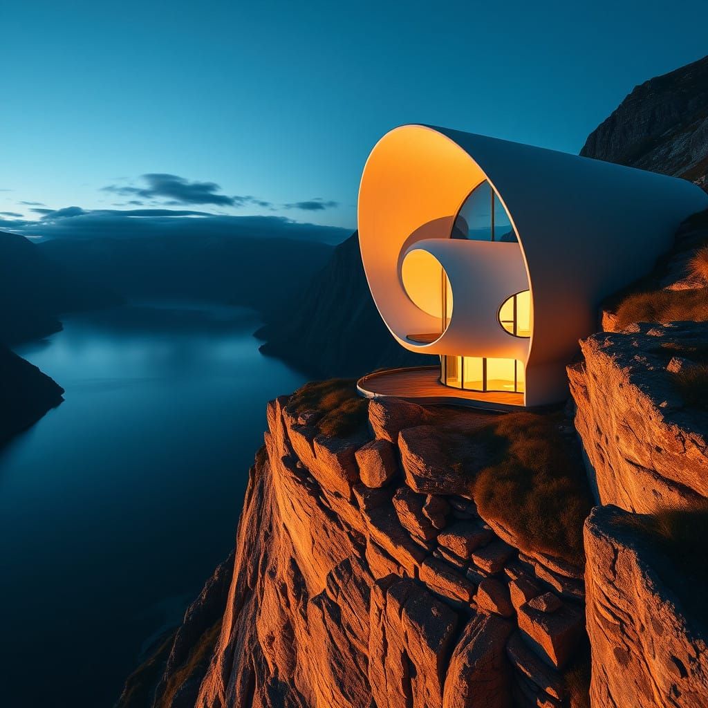 Organic Cliffside Abode Radiates Warmth in Midsummer Norwegi...