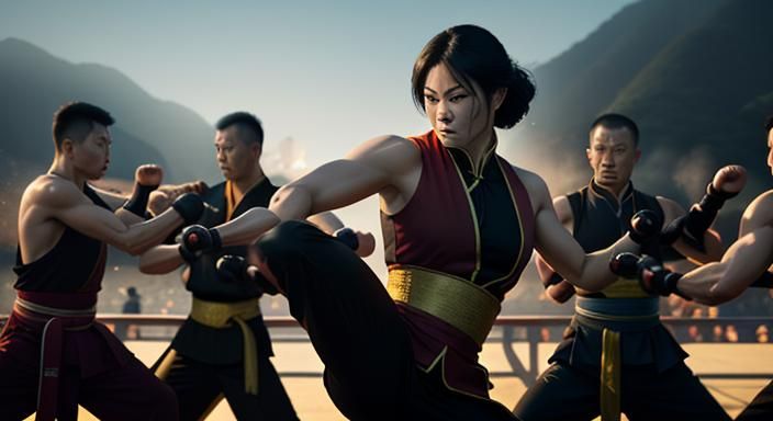 Kung Fu Fight Scene in Hong Kong Action Style