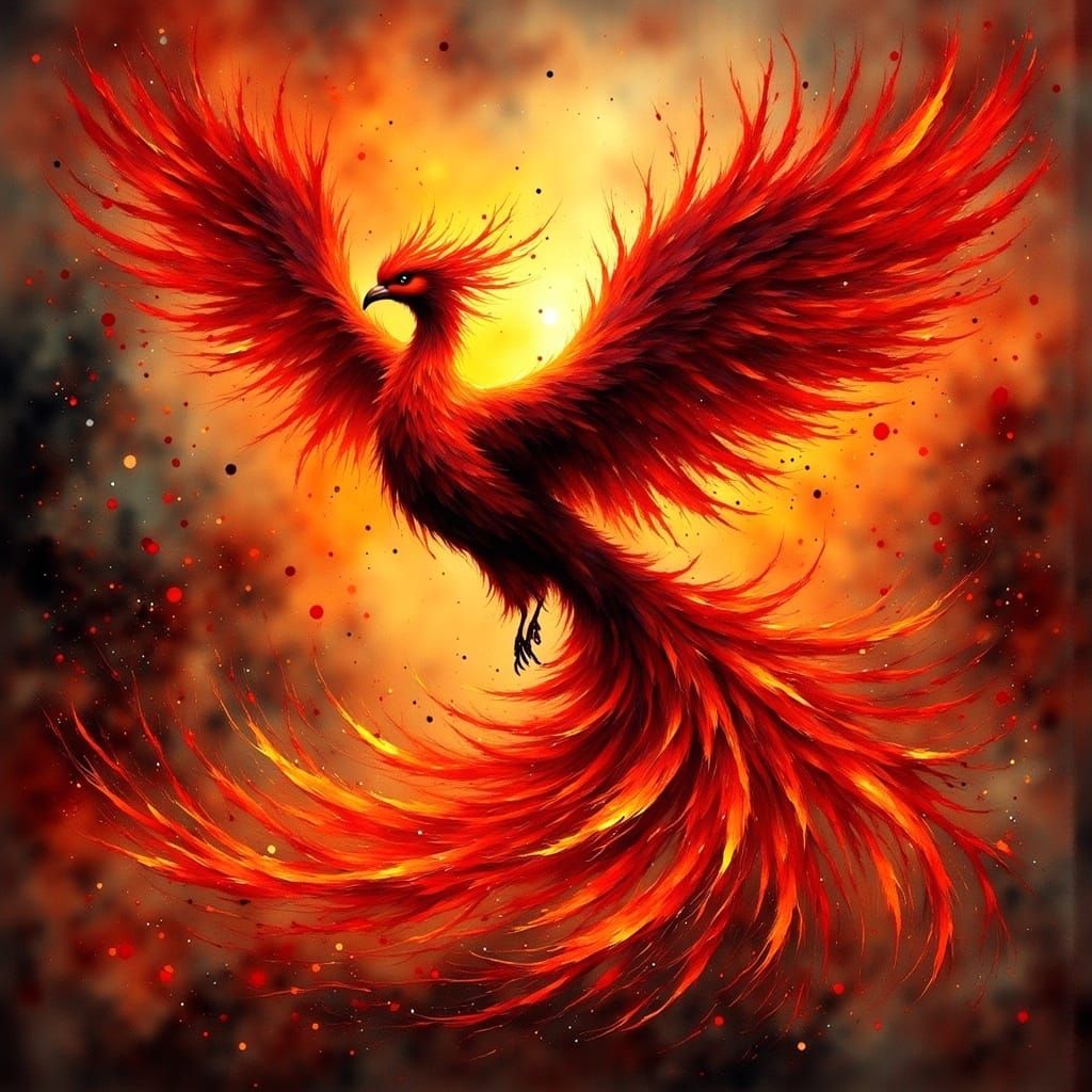 Phoenix Rises From Ashes in Abstract Expressionism