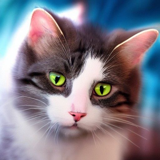 Cute Cat in Detailed Matte Painting, 8K