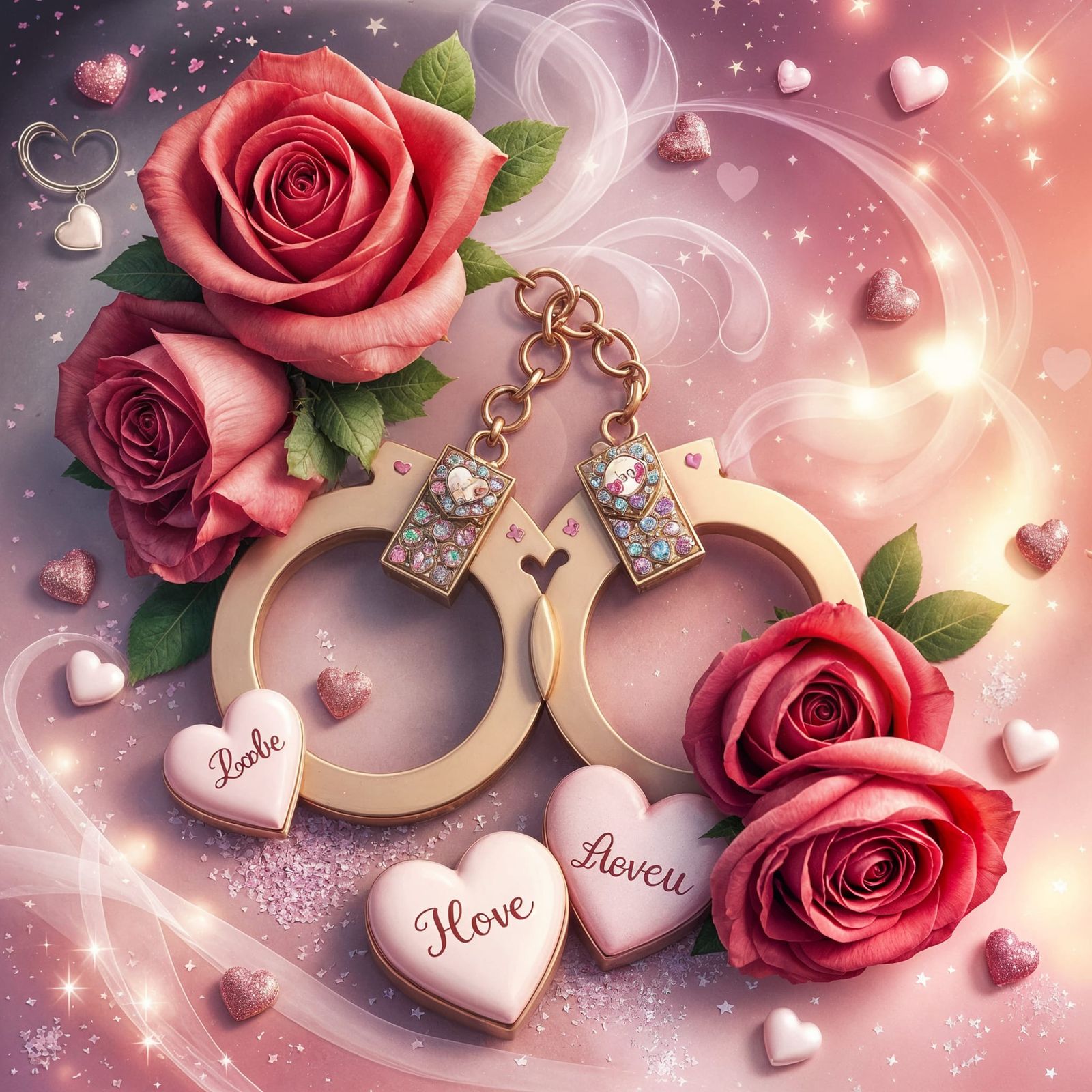 Romantic Love Scene with Magical Accents