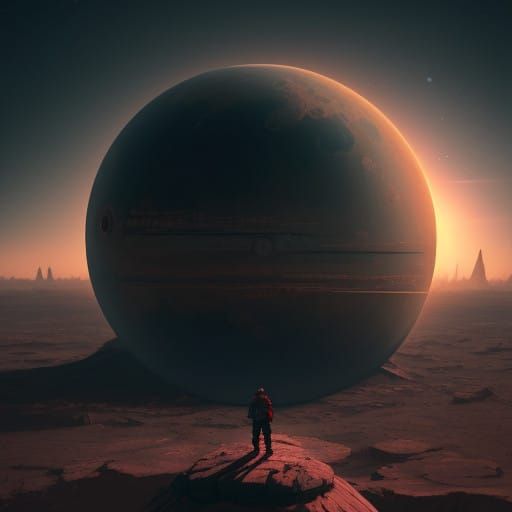 Human Colonists Explore a Futuristic Mars Landscape in Vibra...