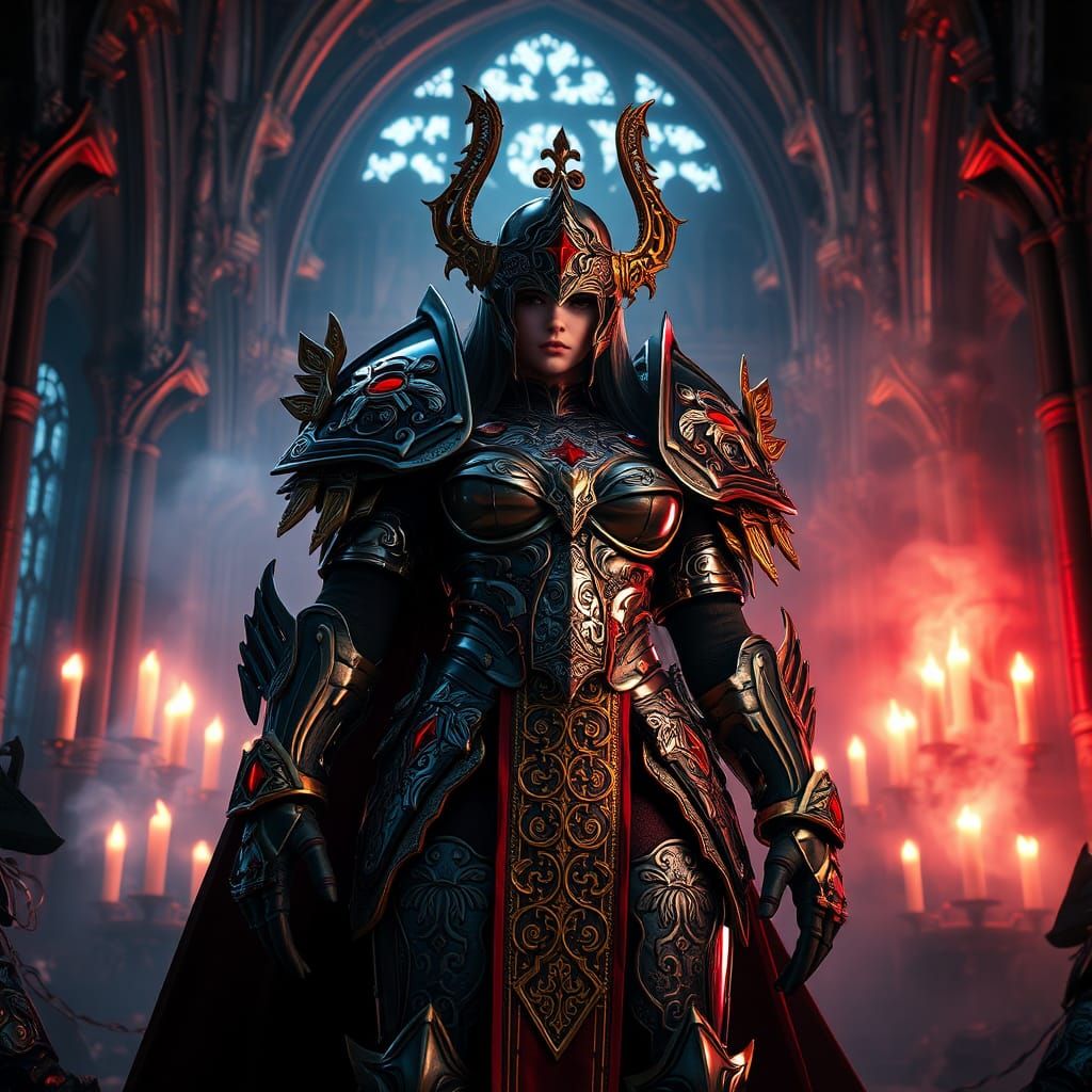 Warhammer Sister of Battle in Anime Style