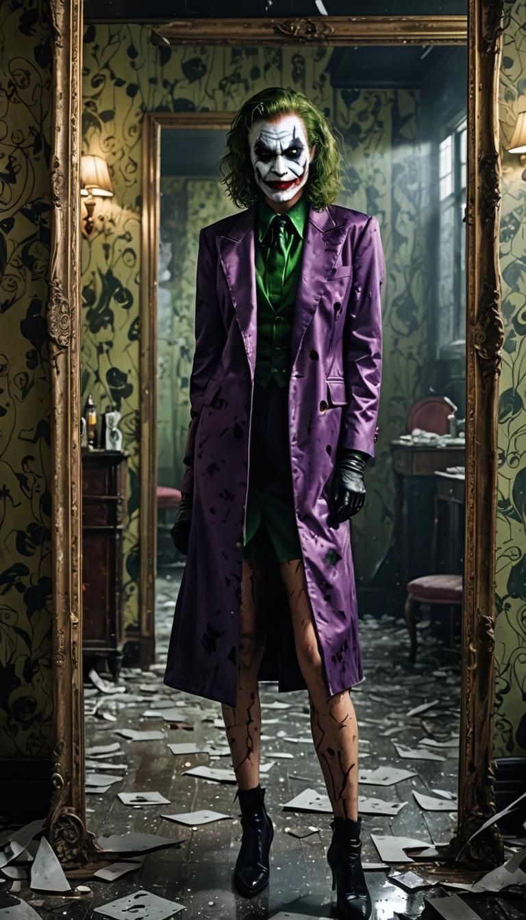The Joker in the style of Hugh Heffner of Playboy