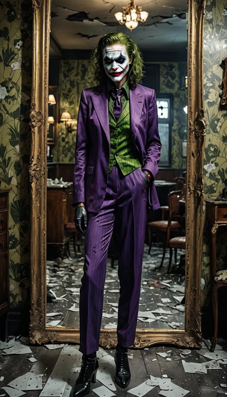 The Joker in the style of Hugh Heffner of Playboy