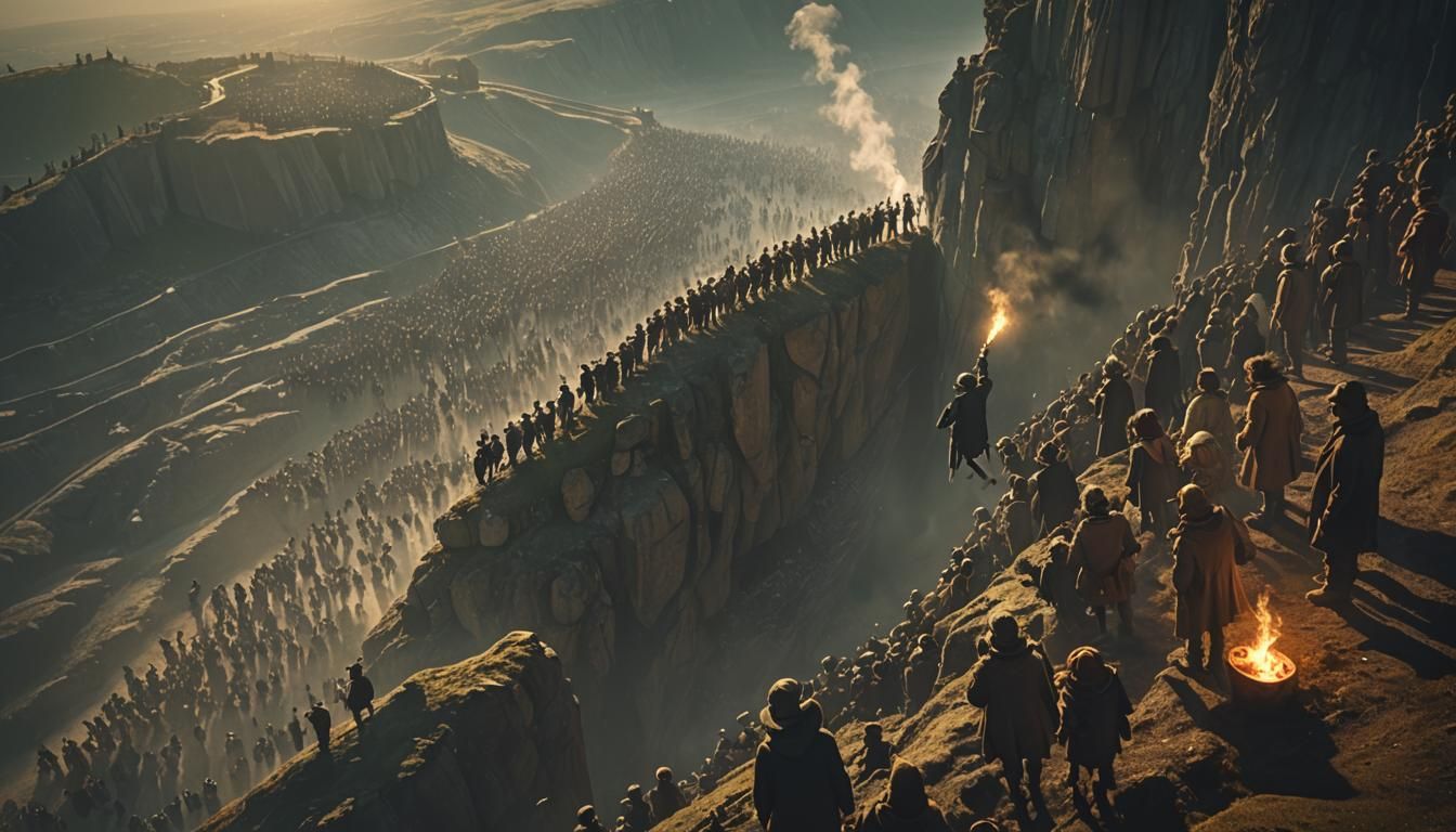 Pied Piper Leads Lemmings in Dystopian Film Still