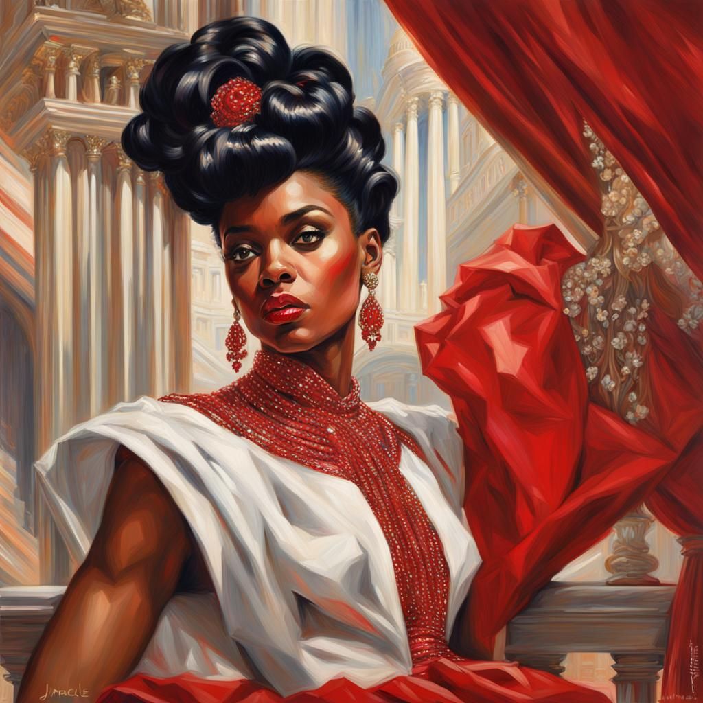 Elegant Portrait in the Style of Fine Art Painting