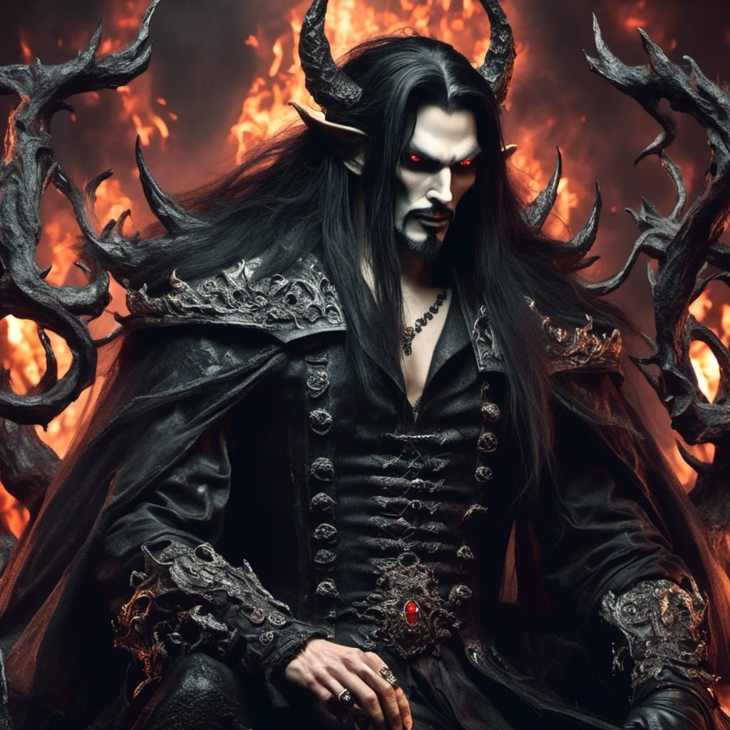 Lord Hades in Hell: Thriller Fantasy Portrait