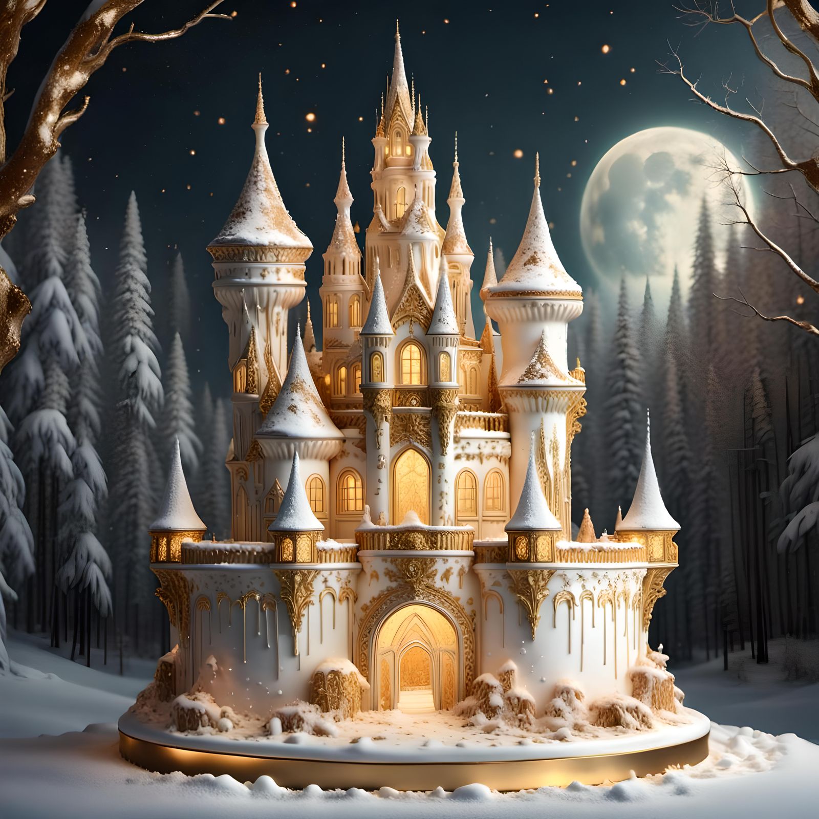 Fairytale Castle Cake in Baroque Style