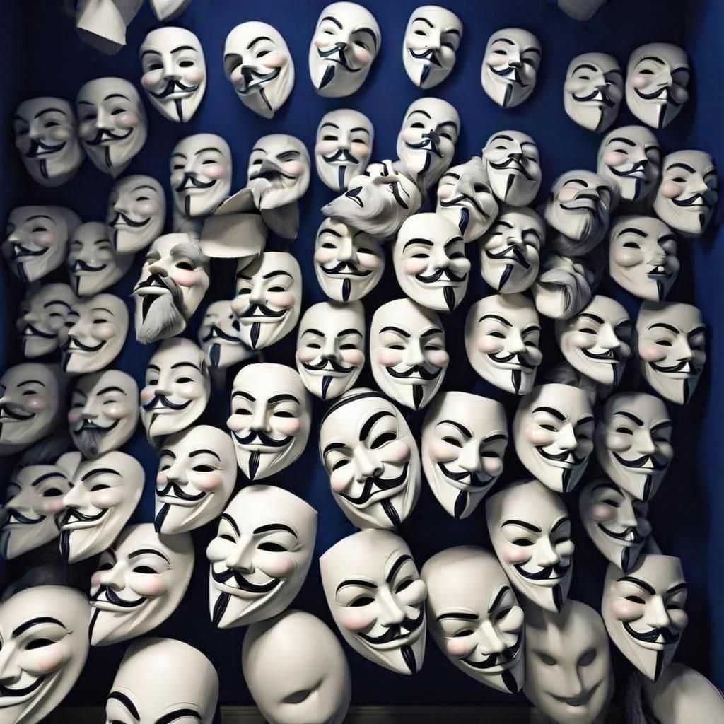 Abstract Blue Wall Art: Minimalist AI Creation