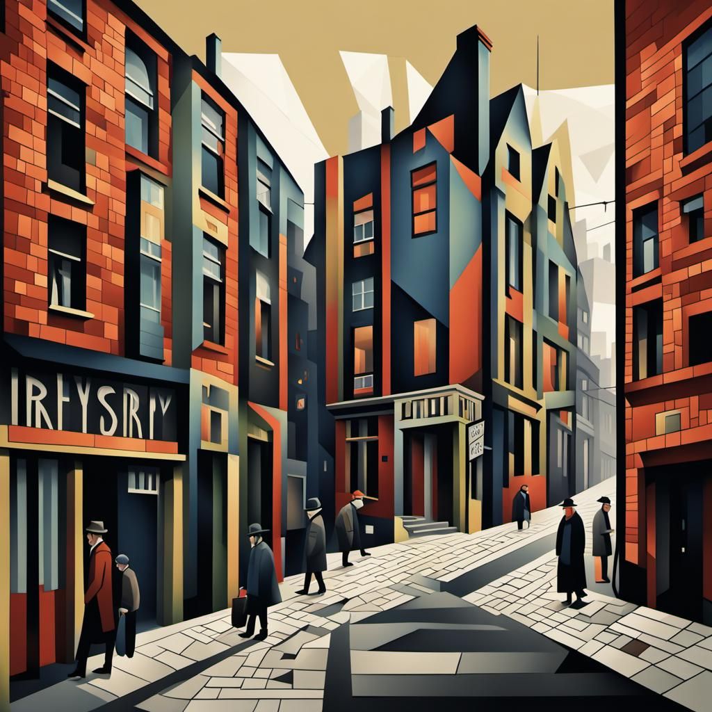 Misery City, L. S. Lowry Style