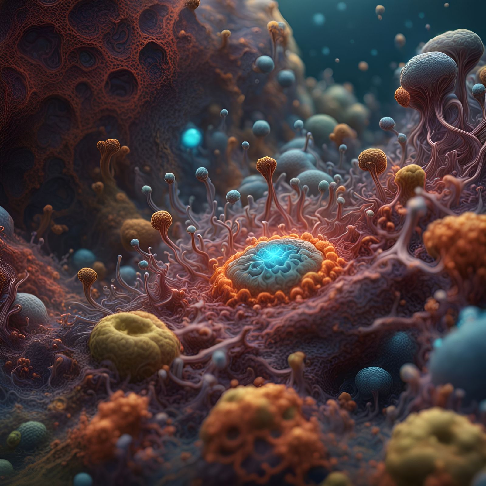 Colorful Brain-Eating Amoeba Concept Art
