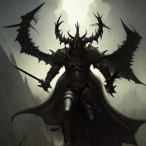 Demonic Demon Lord in Knightly Armor