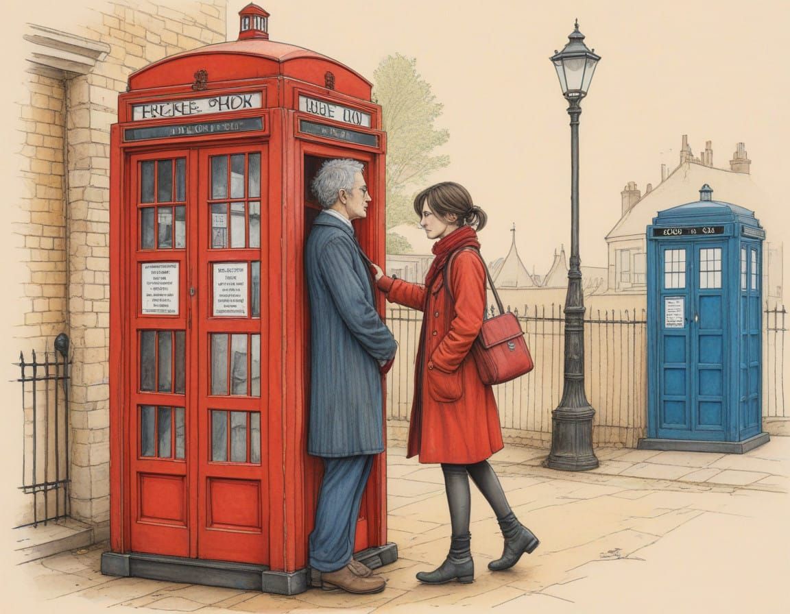 Time Traveler Meets Feline Friend in Whimsical British Lands...