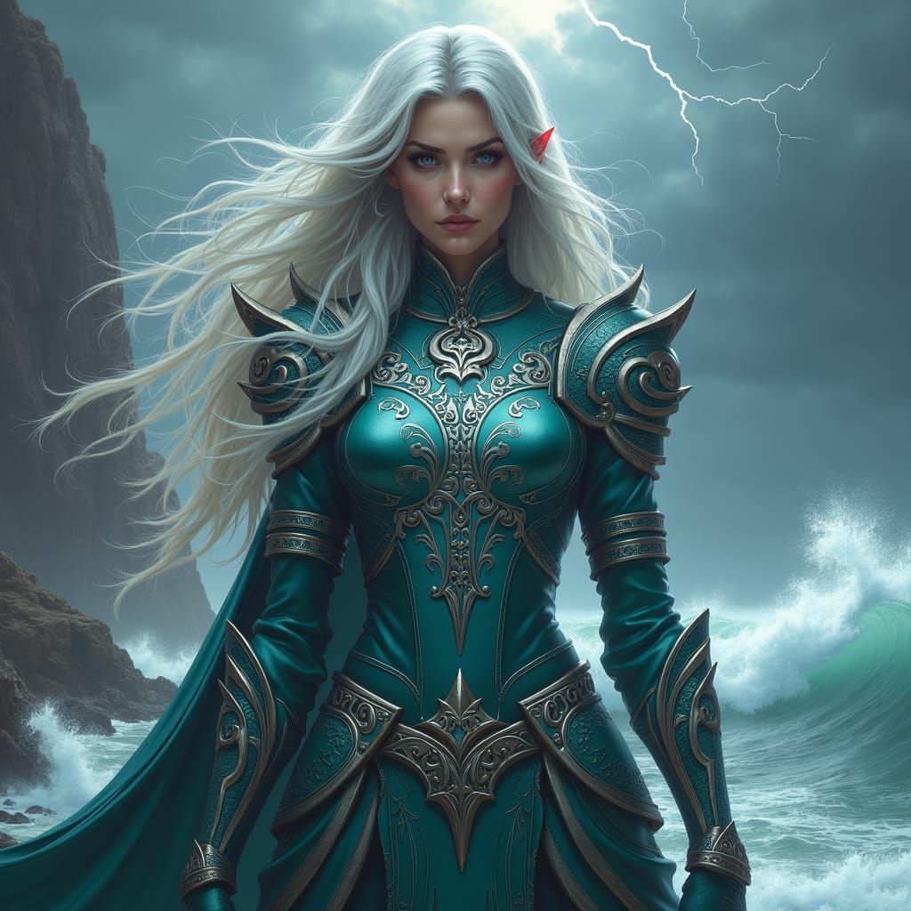 Fantasy Cleric of the Sea Storm