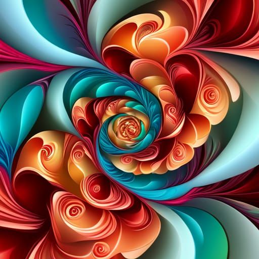 Beautiful Rose Pattern with Magic Colors