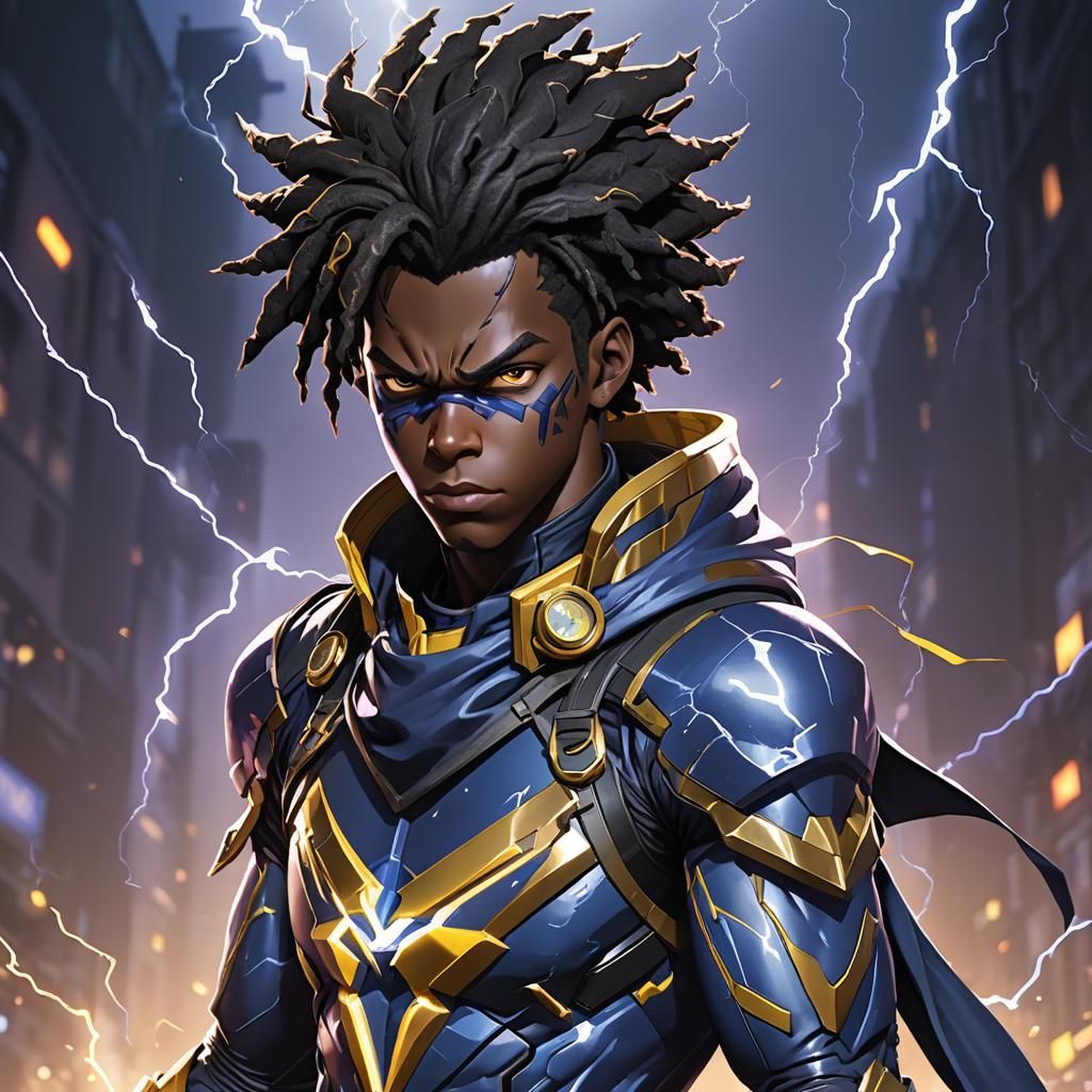Static Shock: 3D Anime Art Concept