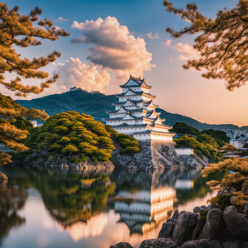 Himeji Castle in Japan: A Magnificent Landscape Photo